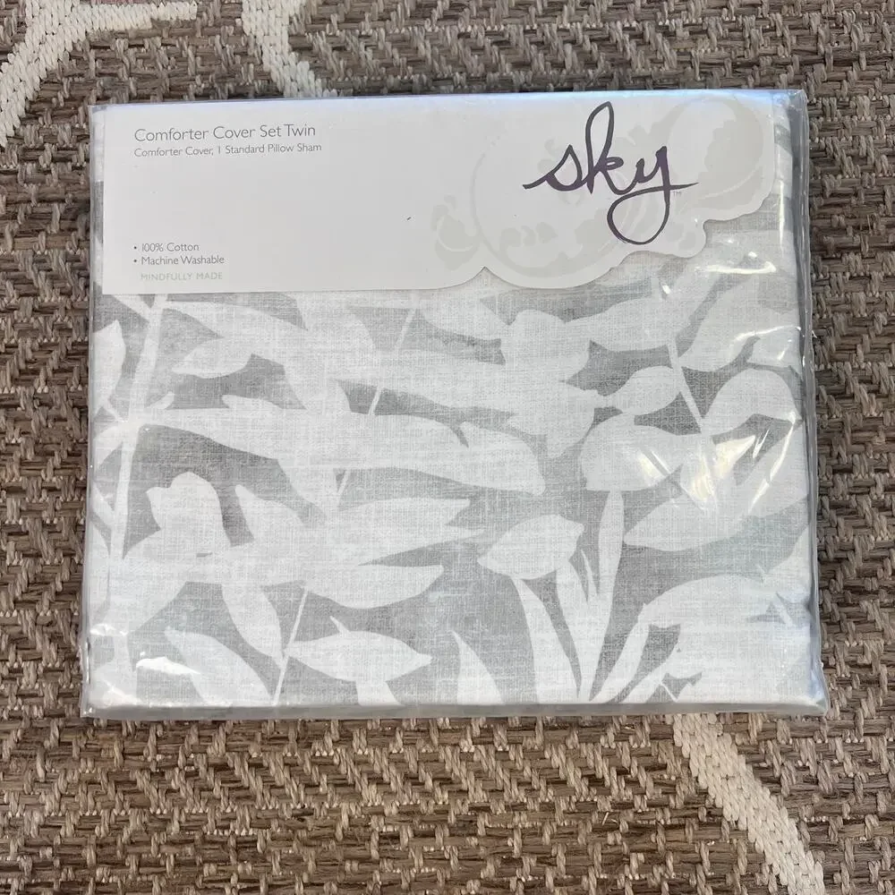 Sky Botanical Shade Twin Duvet Set